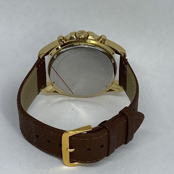 Michael Kors MK5739 Womens Brown Leather Analog Dial Quartz Genuine Watch HK1110 - Picture 10 of 12